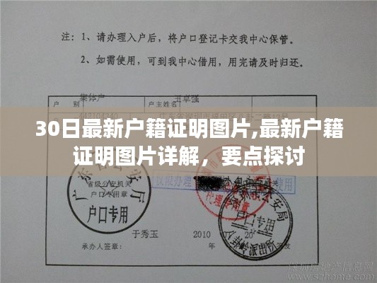 最新戶籍證明圖片詳解與要點探討，30日更新解讀