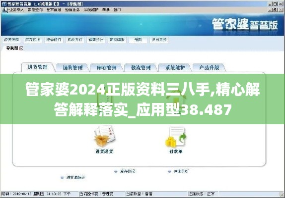 管家婆2024正版資料三八手,精心解答解釋落實(shí)_應(yīng)用型38.487