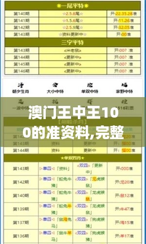 澳門王中王100的準(zhǔn)資料,完整評(píng)估機(jī)制_W11.226