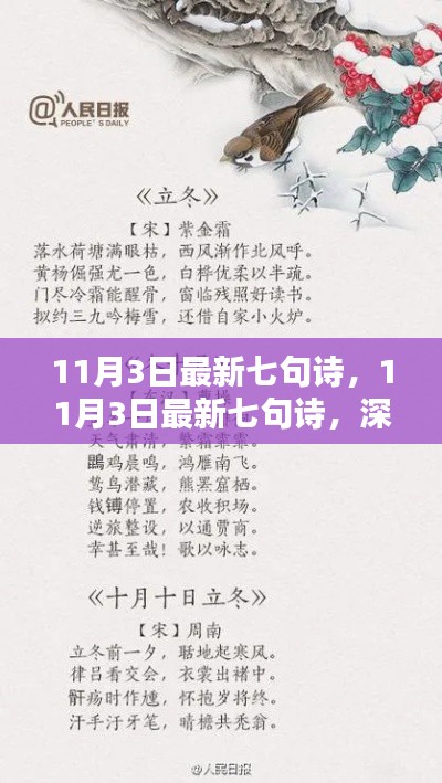 最新七句詩深度評(píng)測(cè)與介紹，11月3日更新