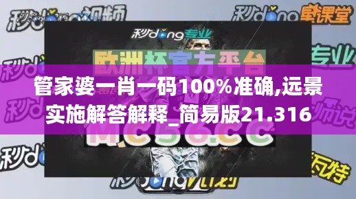 管家婆一肖一碼100%準(zhǔn)確,遠(yuǎn)景實(shí)施解答解釋_簡易版21.316