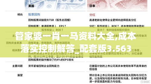 管家婆一肖一馬資料大全,成本落實(shí)控制解答_配套版3.563