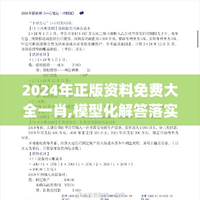 2024年正版資料免費(fèi)大全一肖,模型化解答落實(shí)措施_4K集59.951