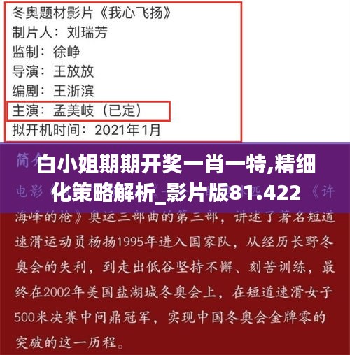 白小姐期期開(kāi)獎(jiǎng)一肖一特,精細(xì)化策略解析_影片版81.422