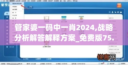 管家婆一碼中一肖2024,戰(zhàn)略分析解答解釋方案_免費版75.445