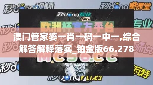 澳門管家婆一肖一碼一中一,綜合解答解釋落實_鉑金版66.278