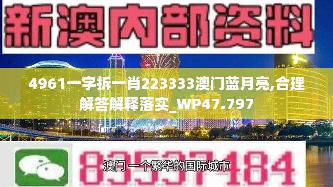 4961一字拆一肖223333澳門藍(lán)月亮,合理解答解釋落實_WP47.797