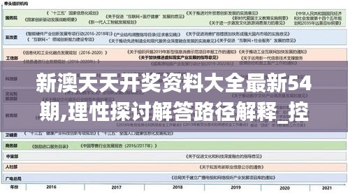 新澳天天開(kāi)獎(jiǎng)資料大全最新54期,理性探討解答路徑解釋_控制版23.719