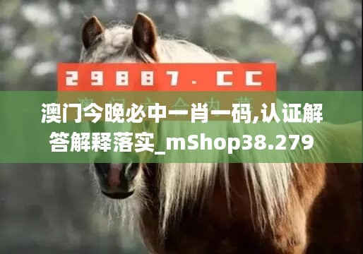 澳門今晚必中一肖一碼,認(rèn)證解答解釋落實(shí)_mShop38.279