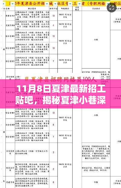 揭秘夏津隱藏寶藏，11月8日最新招工貼吧與特色小店探秘