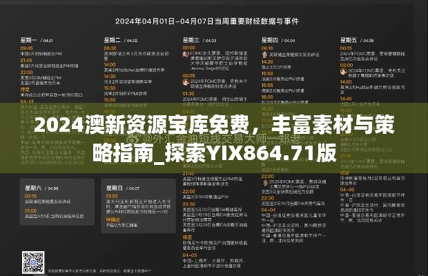 2024澳新資源寶庫免費，豐富素材與策略指南_探索YIX864.71版