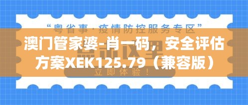 澳門管家婆-肖一碼，安全評估方案XEK125.79（兼容版）