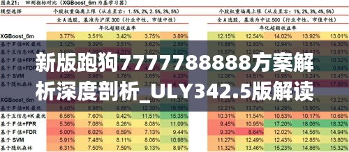 新版跑狗7777788888方案解析深度剖析_ULY342.5版解讀