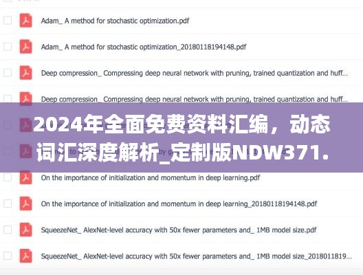 2024年全面免費資料匯編，動態(tài)詞匯深度解析_定制版NDW371.04