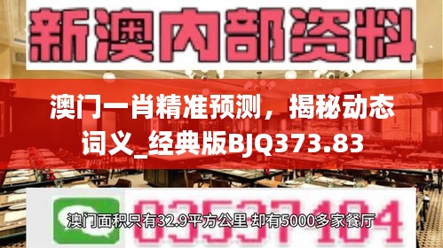 澳門(mén)一肖精準(zhǔn)預(yù)測(cè)，揭秘動(dòng)態(tài)詞義_經(jīng)典版BJQ373.83