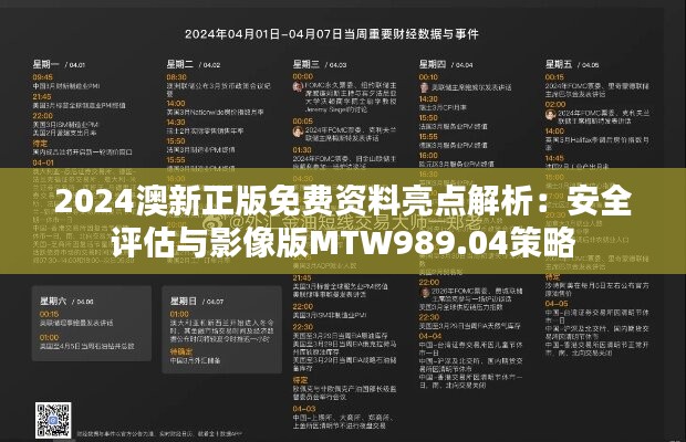 2024澳新正版免費(fèi)資料亮點(diǎn)解析：安全評估與影像版MTW989.04策略