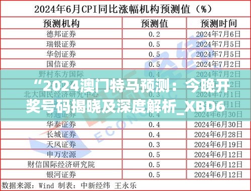 “2024澳門特馬預(yù)測：今晚開獎(jiǎng)號碼揭曉及深度解析_XBD68.411天然版”