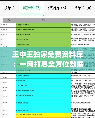 王中王獨(dú)家免費(fèi)資料庫(kù)：一網(wǎng)打盡全方位數(shù)據(jù)策略_ SNJ68.590計(jì)算版