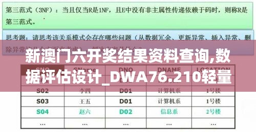 新澳門六開獎結果資料查詢,數(shù)據(jù)評估設計_DWA76.210輕量版