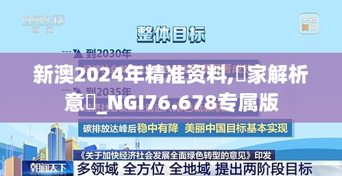 新澳2024年精準(zhǔn)資料,專家解析意見(jiàn)_NGI76.678專屬版