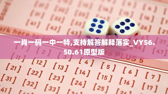一肖一碼一中一特,支持解答解釋落實_VYS6.50.61原型版