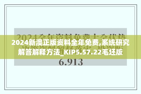 2024新澳正版資料全年免費,系統(tǒng)研究解答解釋方法_KIP5.57.22毛坯版