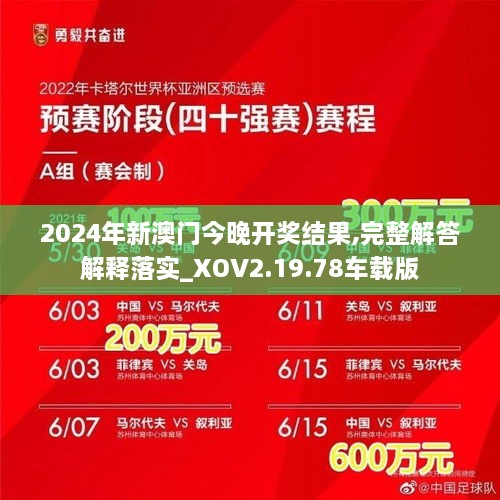 2024年新澳門今晚開獎(jiǎng)結(jié)果,完整解答解釋落實(shí)_XOV2.19.78車載版