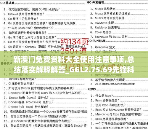 新澳門免費資料大全使用注意事項,總結(jié)落實解釋解答_GGL2.75.69先鋒科技