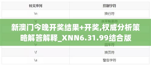 新澳門今晚開獎結(jié)果+開獎,權(quán)威分析策略解答解釋_XNN6.31.99結(jié)合版