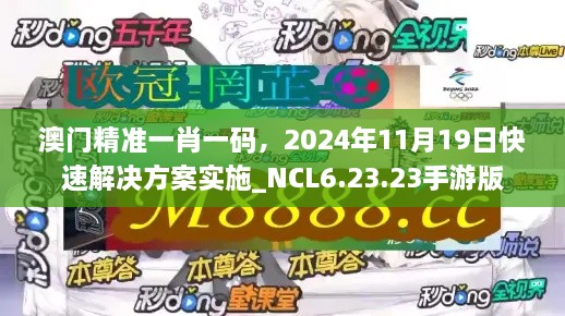 澳門精準(zhǔn)一肖一碼，2024年11月19日快速解決方案實(shí)施_NCL6.23.23手游版