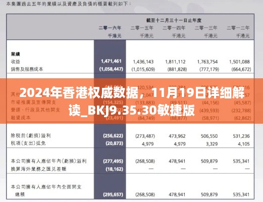 2024年香港權(quán)威數(shù)據(jù)，11月19日詳細(xì)解讀_BKJ9.35.30敏捷版