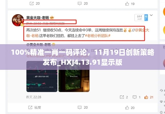 100%精準(zhǔn)一肖一碼評(píng)論，11月19日創(chuàng)新策略發(fā)布_HXJ4.13.91顯示版