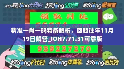 精準一肖一碼特備解析，回顧往年11月19日解答_IOH7.71.31可靠版