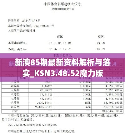 新澳85期最新資料解析與落實(shí)_KSN3.48.52魔力版