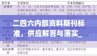 二四六內(nèi)部資料期刊標(biāo)準(zhǔn)，供應(yīng)解答與落實(shí)_ RIT1.23.53任務(wù)版本