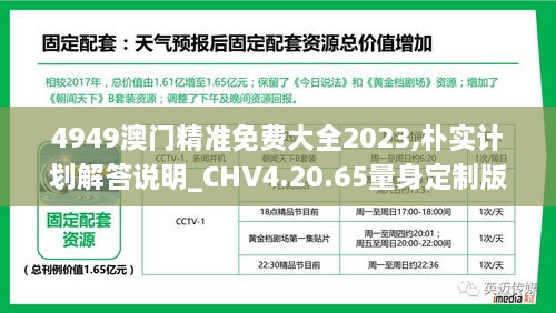 4949澳門精準(zhǔn)免費(fèi)大全2023,樸實(shí)計(jì)劃解答說明_CHV4.20.65量身定制版