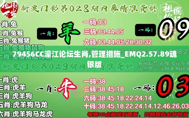 79456CC濠江論壇生肖,管理措施_EMQ2.57.89魂銀版