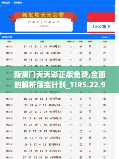 新澳門天天彩正版免費(fèi),全面的解析落實(shí)計(jì)劃_TIR5.22.90夢幻版