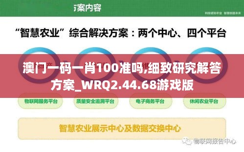 澳門一碼一肖100準嗎,細致研究解答方案_WRQ2.44.68游戲版