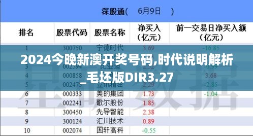 2024今晚新澳開獎號碼,時代說明解析_毛坯版DIR3.27