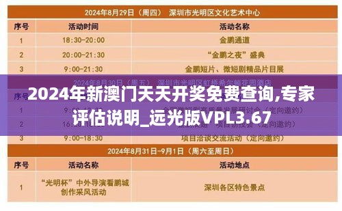2024年新澳門天天開獎(jiǎng)免費(fèi)查詢,專家評估說明_遠(yuǎn)光版VPL3.67