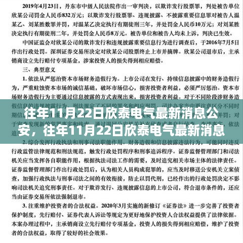 往年11月22日欣泰電氣最新公安消息，企業(yè)安全與行業(yè)動態(tài)深度解析