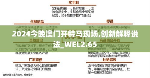 2024今晚澳門開特馬現(xiàn)場,創(chuàng)新解釋說法_WEL2.65