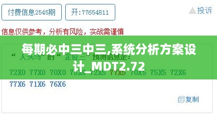 每期必中三中三,系統(tǒng)分析方案設(shè)計(jì)_MDT2.72