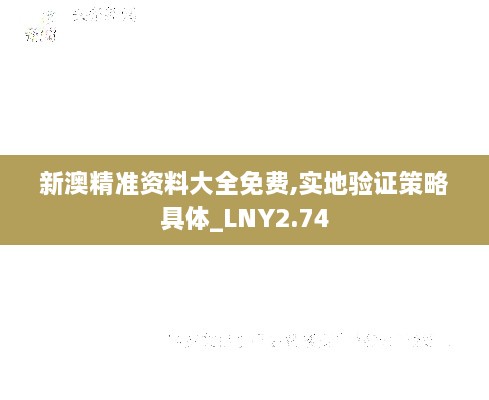 新澳精準(zhǔn)資料大全免費,實地驗證策略具體_LNY2.74