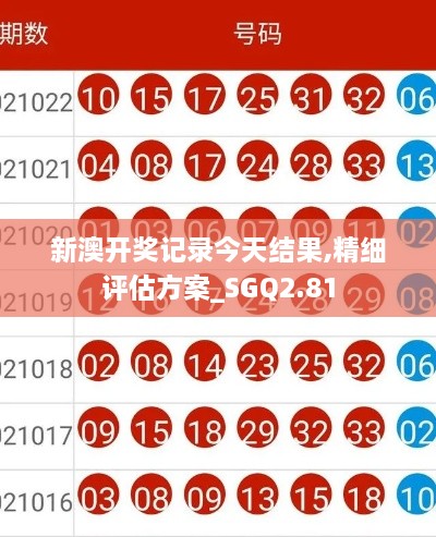 新澳開獎記錄今天結(jié)果,精細(xì)評估方案_SGQ2.81