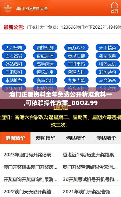 澳門正版資料全年免費(fèi)公開精準(zhǔn)資料一,可依賴操作方案_DGO2.99