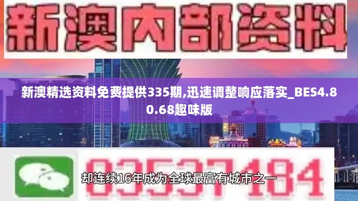 新澳精選資料免費提供335期,迅速調(diào)整響應(yīng)落實_BES4.80.68趣味版