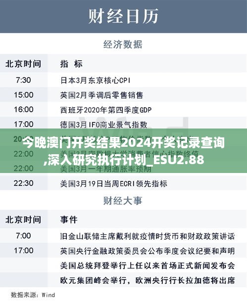 今晚澳門開獎(jiǎng)結(jié)果2024開獎(jiǎng)記錄查詢,深入研究執(zhí)行計(jì)劃_ESU2.88