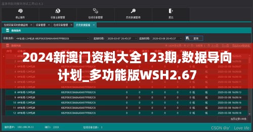 2024新澳門資料大全123期,數(shù)據(jù)導(dǎo)向計劃_多功能版WSH2.67